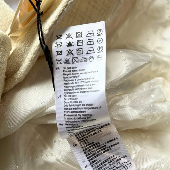 NWT SANDRO TRUMAN TWEED BELTED BLAZER JACKET IN ECRU - Picture 8 of 10